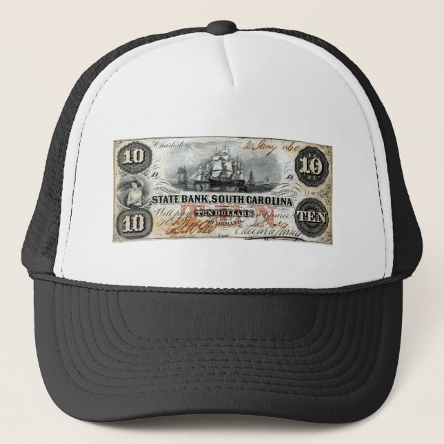 Boné Nota de 1860 Dólar da Carolina do Sul (Frente)