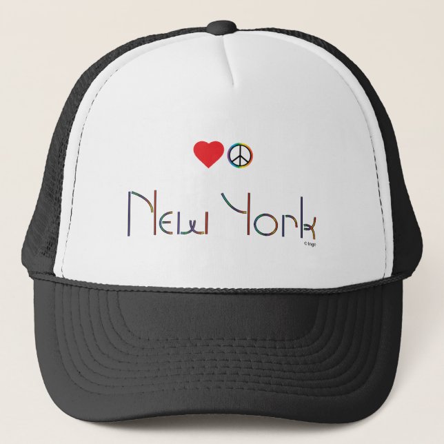 Boné NOVA IORQUE, Amor e Paz, Legal (Frente)