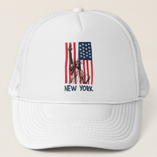 Boné Nova York Estátua da Liberdade dos EUA Bandeira