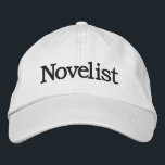 Boné Novelista Bordado Hat para Novos Escritores<br><div class="desc">"Novelista"</div>