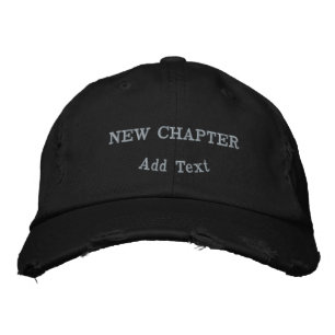 Boné Novo Capítulo com Adicionar Texto Preto Aparência