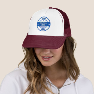 Boné NOVO! Trucker Hat - Branco e Marrom - Personalizar