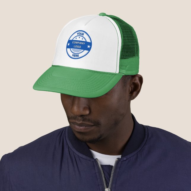 Boné NOVO! Trucker Hat - Branco e Verde - Personalizar (In Situ)
