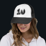 Boné Número 10 Chapéu Clássico do Caminhoneiro<br><div class="desc">Aniversário clássico do 10º Aniversário ou Festa de Aniversário do Chapéu</div>