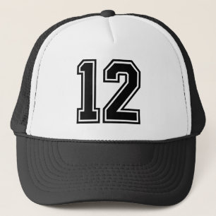 Boné Número Clássico 12 do Trucker Hat