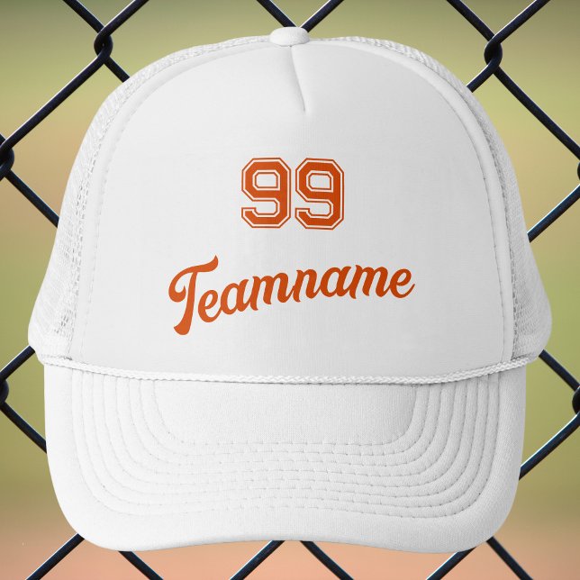 Boné Número do jogador personalizado de baseball laranj (Criador carregado)