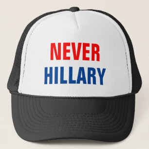 Boné NUNCA HILLARY customizável para o presidente 2016
