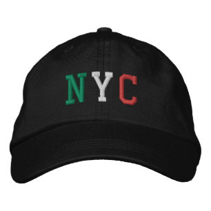 Boné NYC Itália Sinalizador Clássico Vermelho Verde Bra