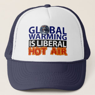 Boné O aquecimento global é ar quente liberal