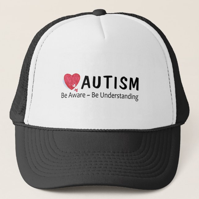 Boné O autismo esteja ciente esteja compreendendo (Frente)