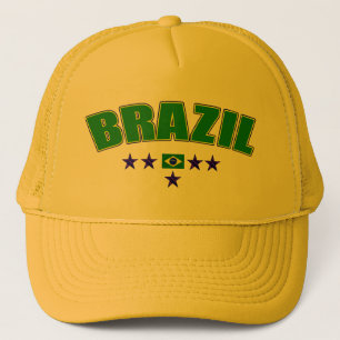 Boné O azul de cinco estrelas de Brasil exprimiu a