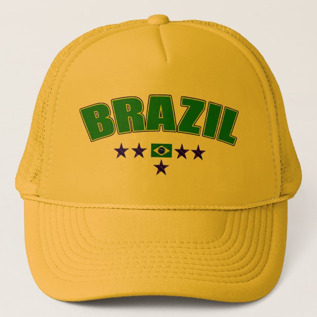 Boné O azul de cinco estrelas de Brasil exprimiu a (Frente)