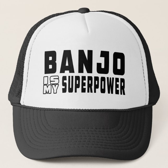 Boné O banjo é minha superpotência (Frente)