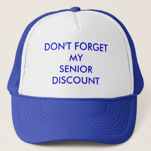 BONÉ O BONÉ, AZUL, NÃO FAZ FORGETMYSENIORDISCOUNT