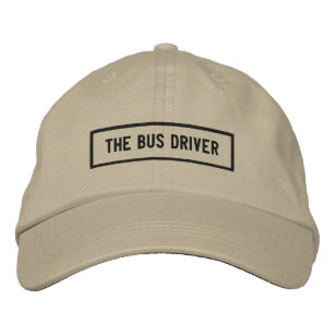 Boné O bordado do título do condutor de autocarro
