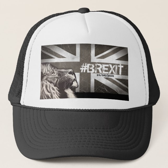 Boné O #Brexit orgulhoso do leão personaliza a data (Frente)