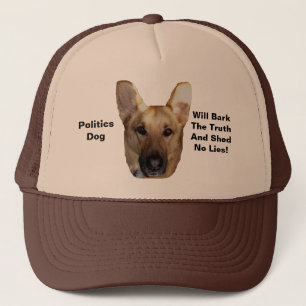 Boné O Cachorro German shepherd Da Política Vai Latido