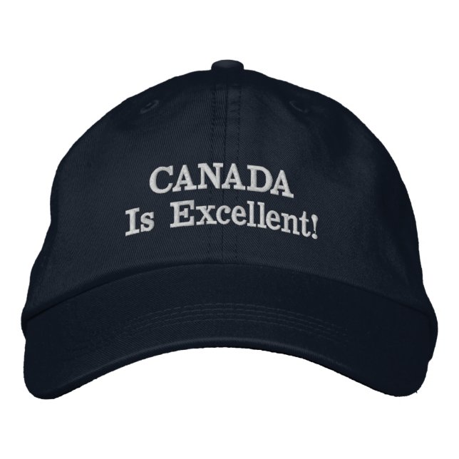 Boné O CANADÁ É Excelente! (Você Pode Alterar As Palavr (Frente)