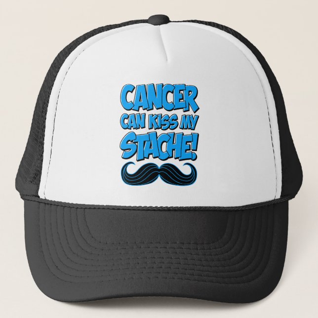 Boné O cancer pode beijar meu Stache! (Frente)