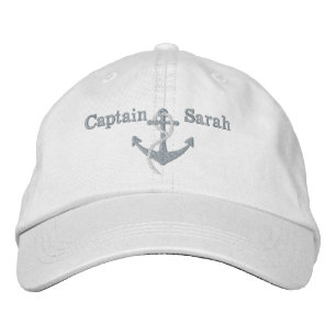 Boné O capitão cor-de-rosa Náutico Âncora Nome Chap