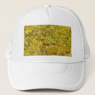 Boné O casamento lunático das flores amarelas de Gogh