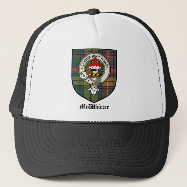 Boné O clã de McWhirter Crest o Tartan do crachá (Frente)
