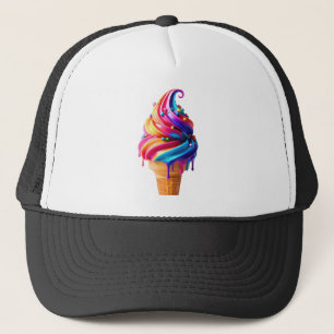 Boné O clássico vibrante cone de sorvete da SlipperyJoe