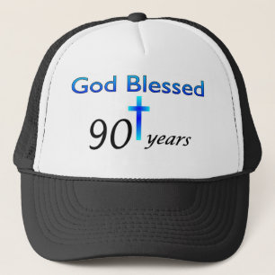 Boné O deus abençoou 90 anos de presente de aniversár