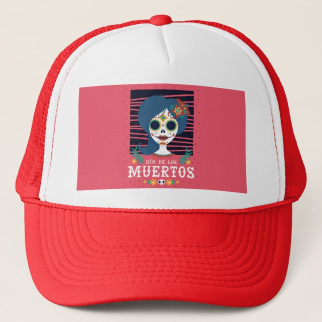 Boné O Dia Da Morte Do Crânio De Açúcar Mexicano (Frente)