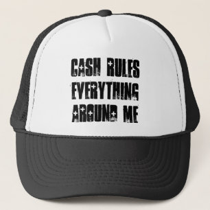 Boné O dinheiro ordena o preto do Snapback/branco