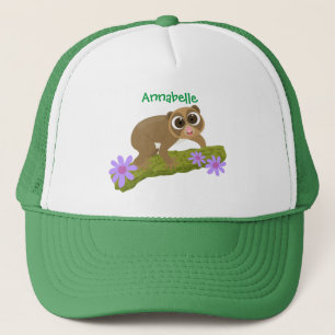 Boné O doce e feliz loris em desenhos animados