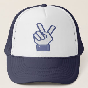 Boné O Facebook como sinal de paz