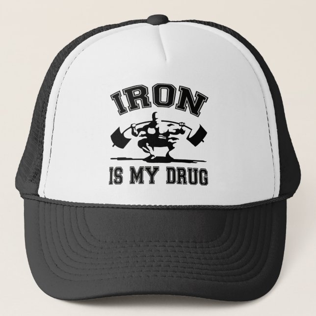 Boné O ferro é minha droga (Frente)