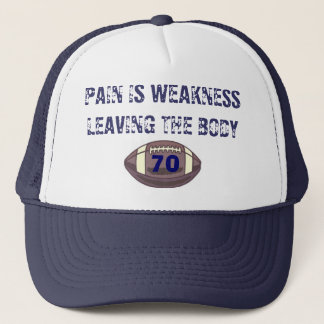Boné o futebol, DOR É WEAKNESSLEAVING O CORPO, 70