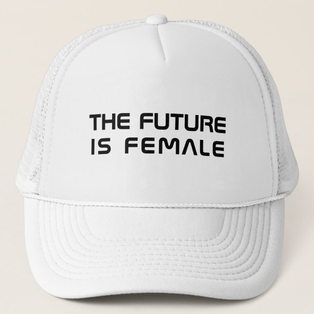 Boné O futuro é a tipografia moderna negra branca (Frente)
