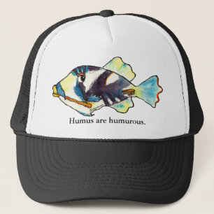 Boné O Humus é um Humus Peixe Cartoon Hat