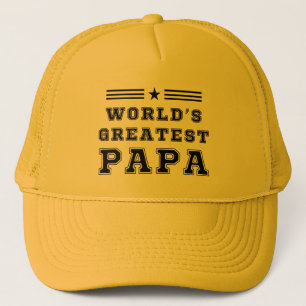 Boné O maior Dia de os pais do Papa Feliz do Mundo - Pr