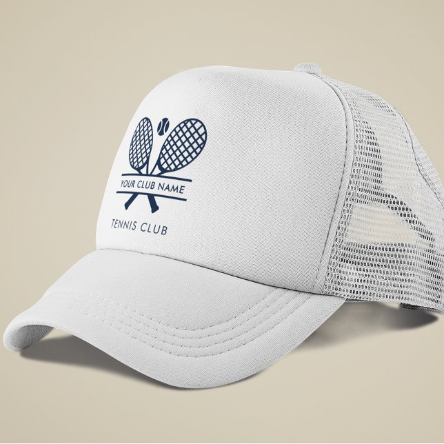 Boné O Marinho da Equipe de Tênis do Country Club é Azu (Lawn Tennis Club Trucker Hat Swag White)