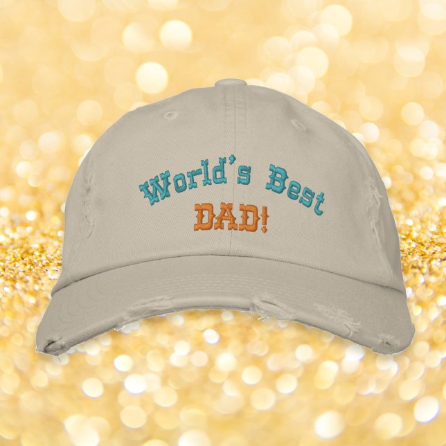 Boné O melhor presente de aniversário do Dia de os pais (Worlds Best Dad Fathers Day Birthday Gift Cool Embroidered Baseball Cap)