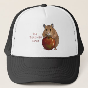 Boné O melhor professor nunca: Hamster com Apple: Arte