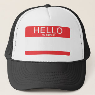 Boné O modelo olá! meu nome é