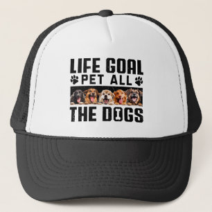 Boné O Objetivo Da Vida Pet Todos Os Cães Engraçados Di