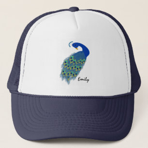 Boné O pavão verde personalizado projeta o chapéu do