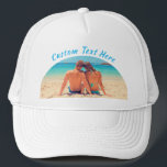 Boné O seu chapéu de caminhoneiro fotográfico com texto<br><div class="desc">Chapéus Personalizados de Conversor de Fotos e Texto - Seu próprio Design - Especial - Família Personalizada / Amigos ou Chapéus Pessoal / Presente - Adicione Seu Texto e Foto - Redimensione mova ou remova e adicione elementos / imagem com a ferramenta de personalização. Você pode transferir este design para...</div>