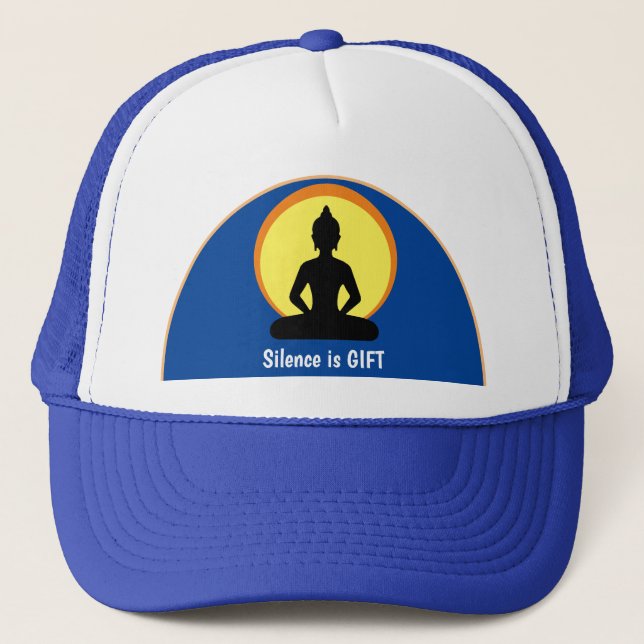 Boné O silêncio é o GIFT - Meditação e Buda (Vipassana) (Frente)