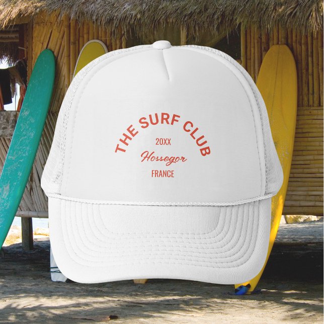Boné O Surf Club Personalizado Red Crest Surfers White (Criador carregado)