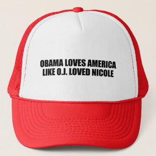 BONÉ OBAMA AMA AMÉRICA COMO O.J. LOVED NICOLE