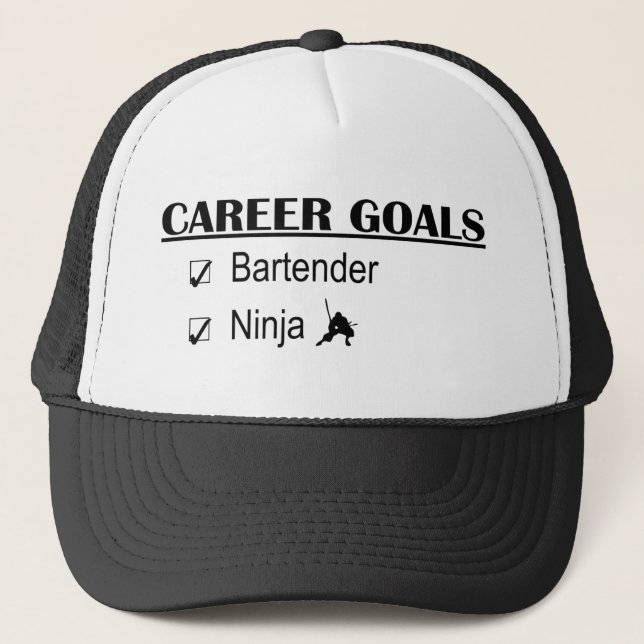 Boné Objetivos da carreira de Ninja - barman (Frente)
