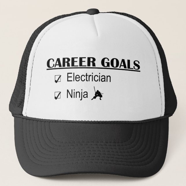Boné Objetivos da carreira de Ninja - eletricista (Frente)