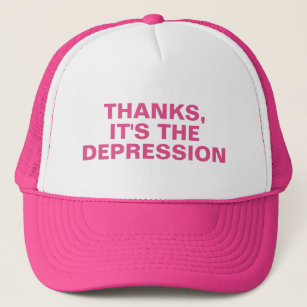 Boné Obrigados É o slogan Sarcástico Rosa de Depressão